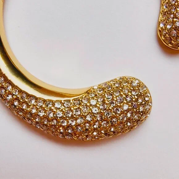 J.CREW PAVE CRYSTAL CIRCLE EARRINGS - Picture 6 of 10